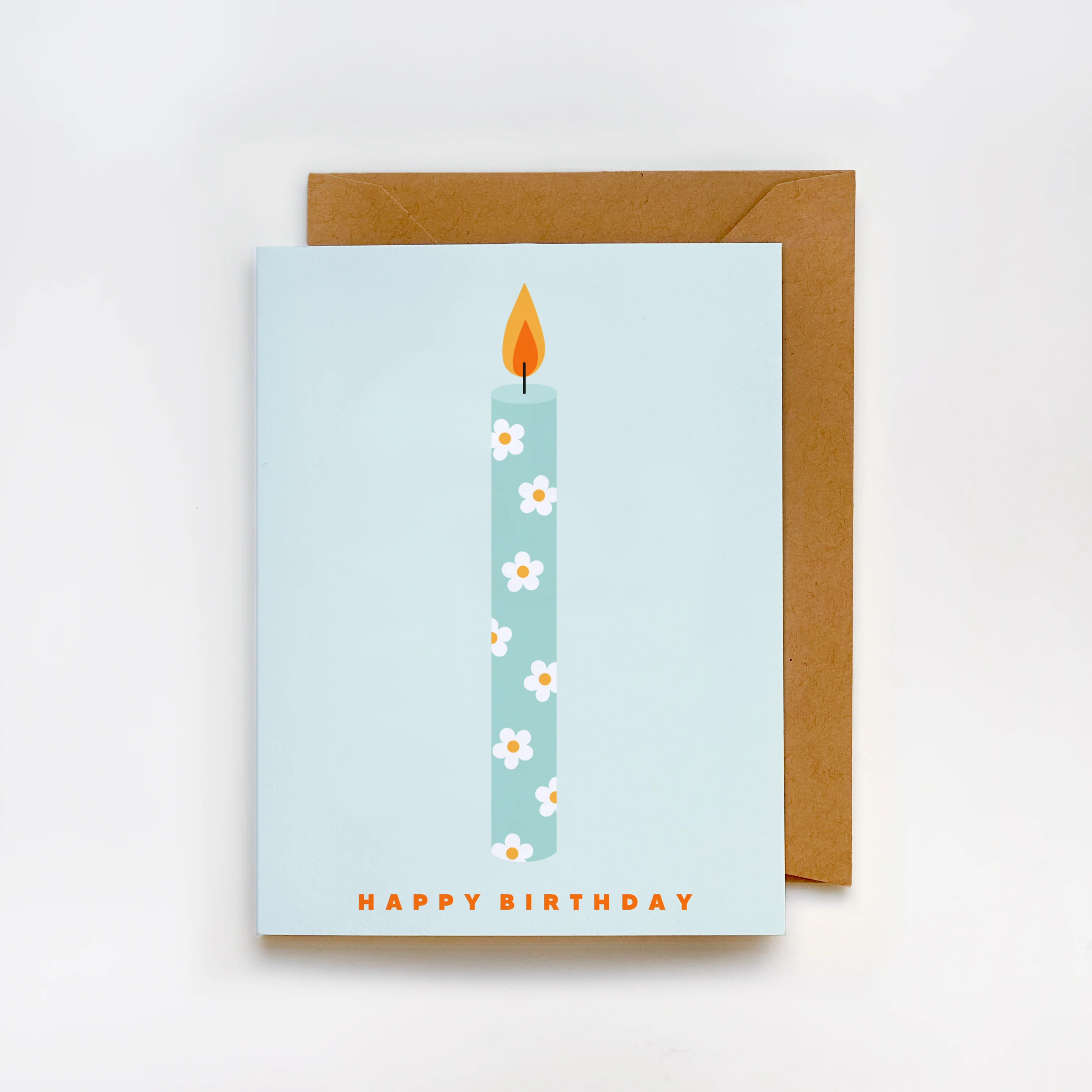 Candles Floral Birthday Greeting Card