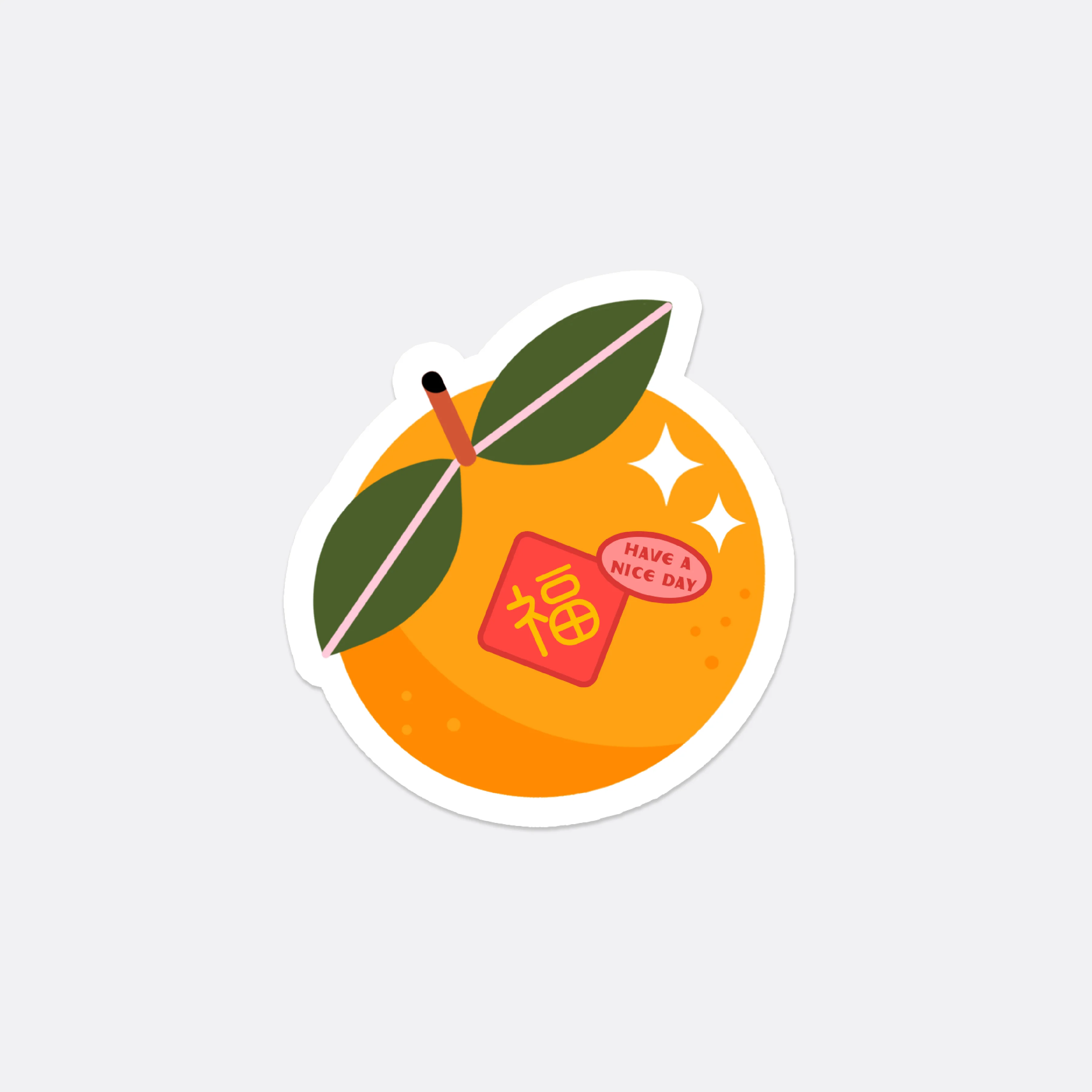 Lucky Orange Sticker