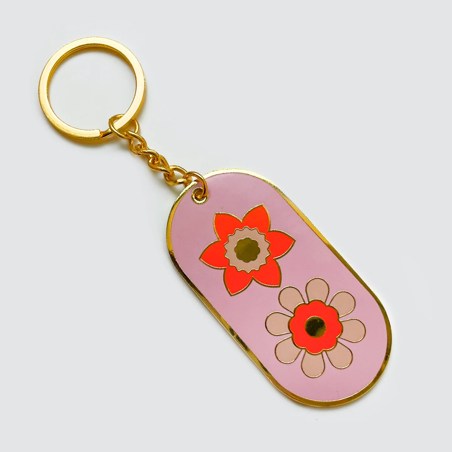 Pink Abstract Keychain - Image 2