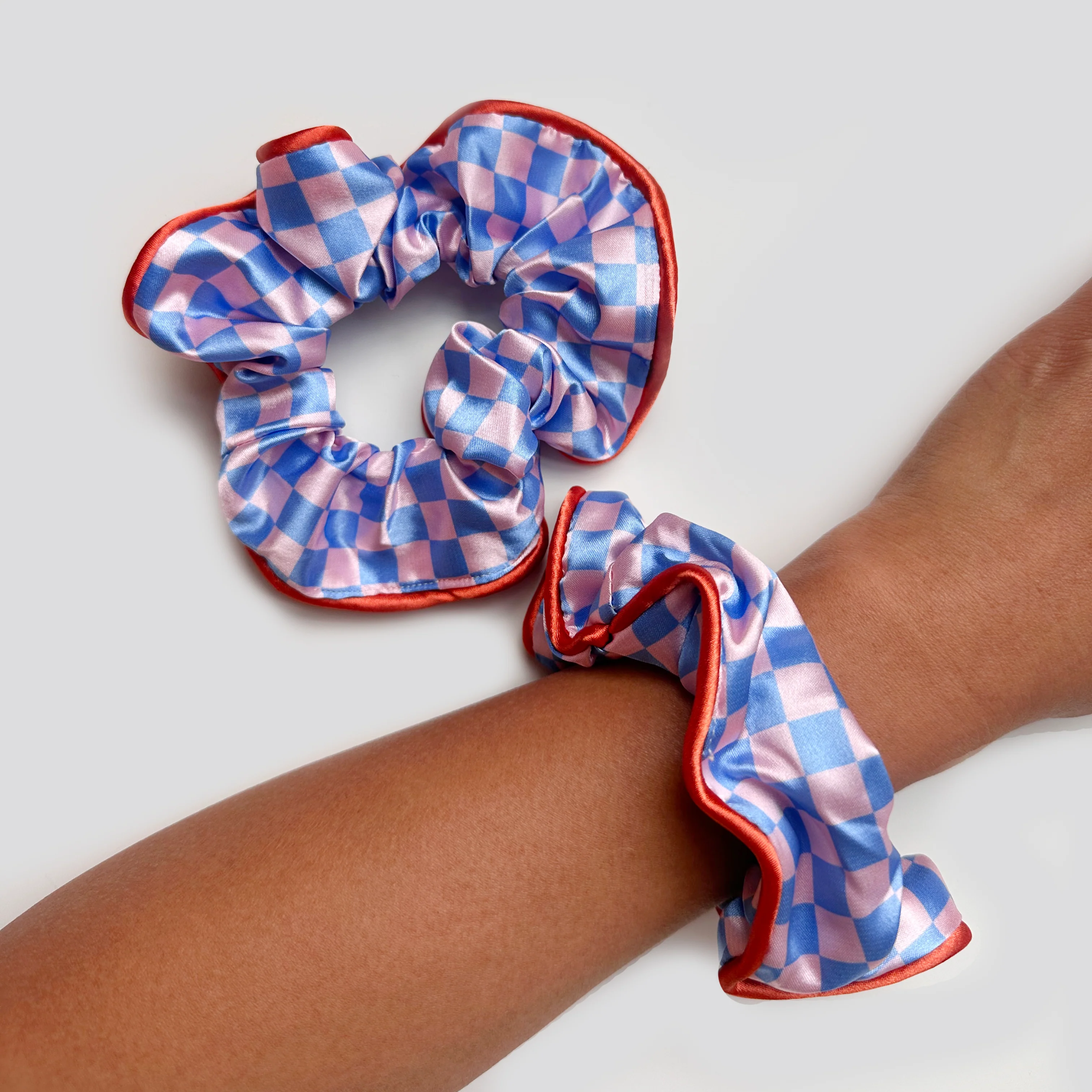 You Do Blue Satin Scrunchie